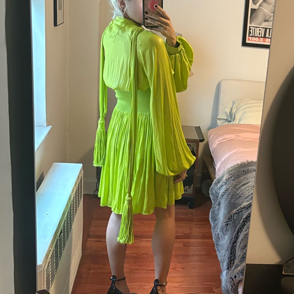 NWT Bottega Veneta Lime Green Women's Dress - Picture 2 of 8